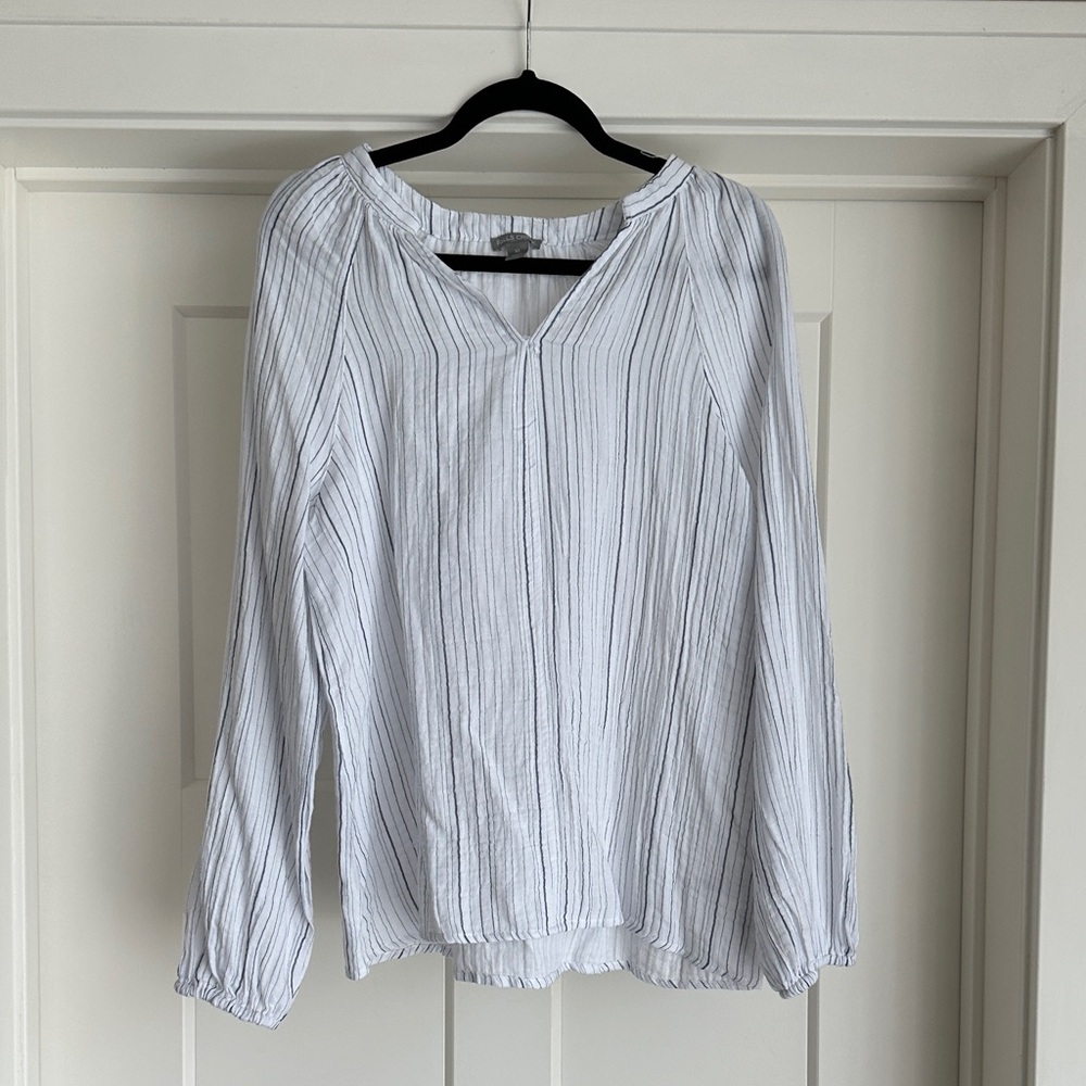 Falls Creek Women's Light Blue Striped Blouse